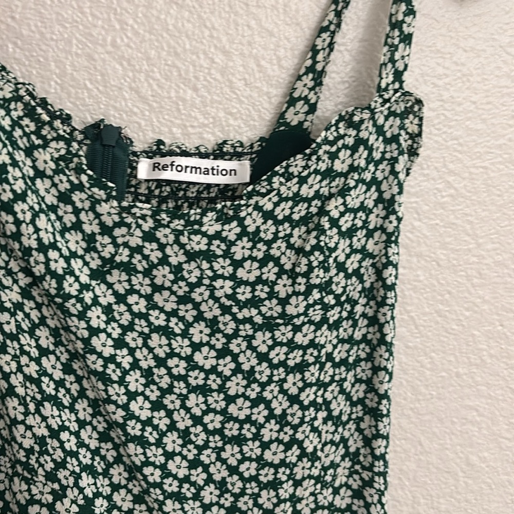 Reformation Nikita Floral Green Dress - Picture 5 of 12